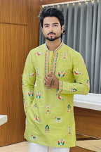 Pistachio Green Handwork Kurta Set