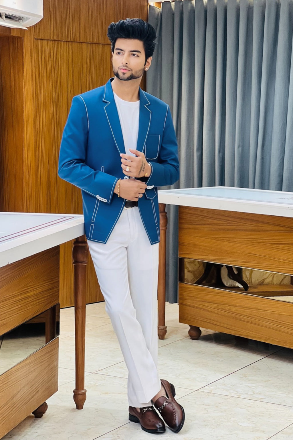 The Signature Blue Statement Suit