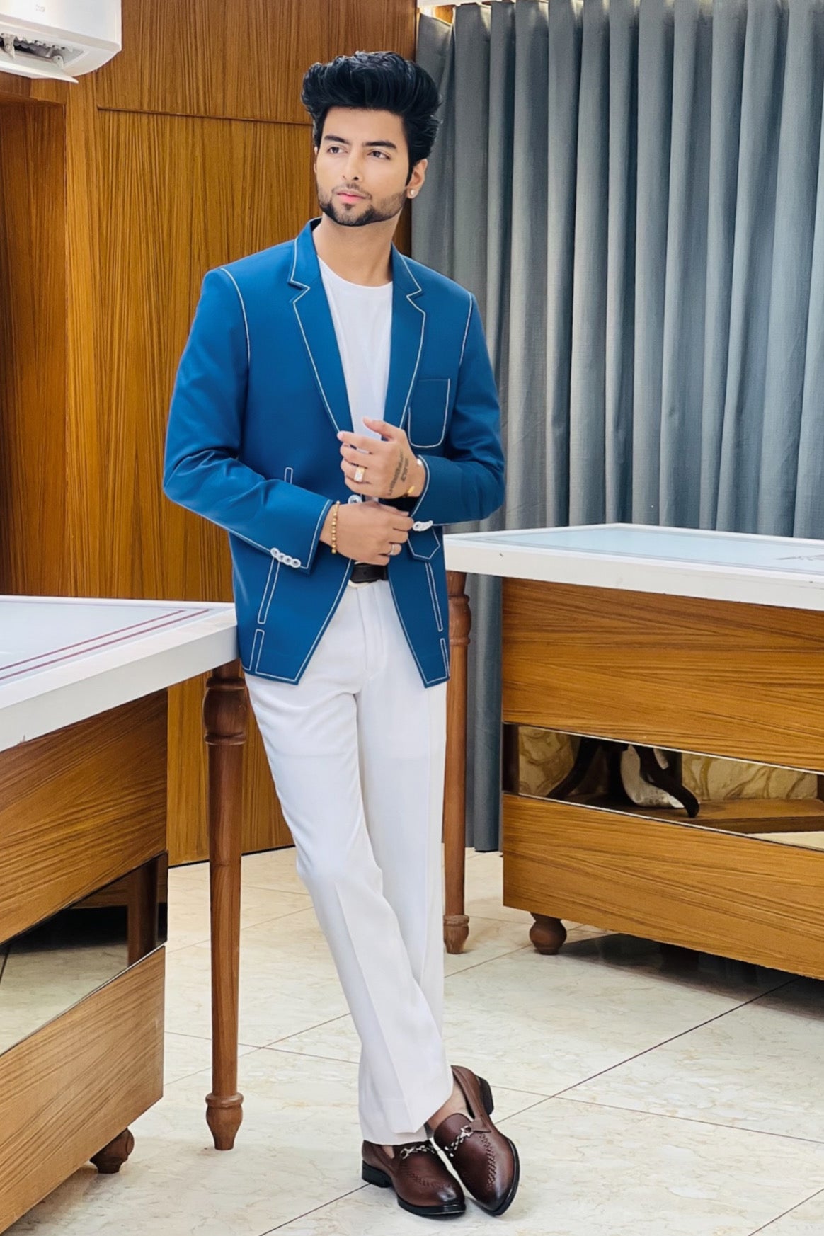 The Signature Blue Statement Suit