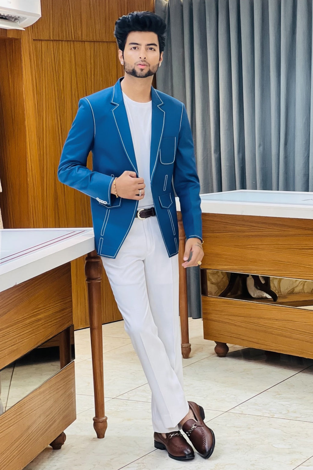 The Signature Blue Statement Suit
