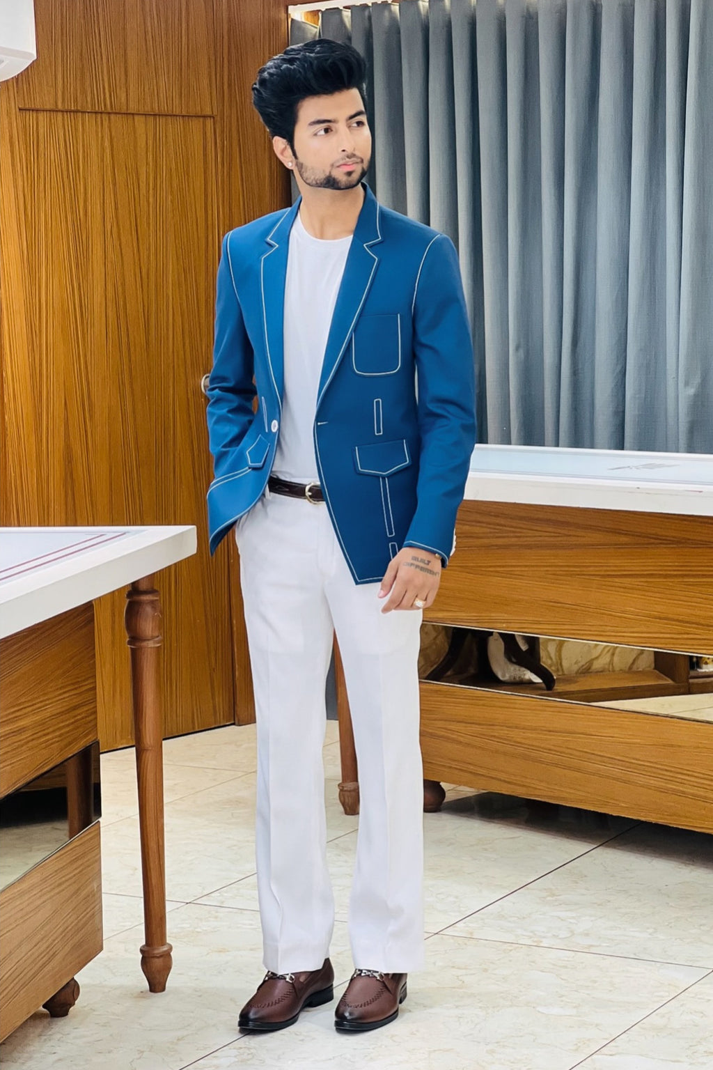 The Signature Blue Statement Suit