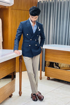 The Elite Blue Double Breasted Suit
