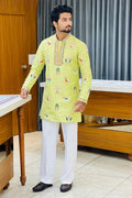 Pistachio Green Handwork Kurta Set